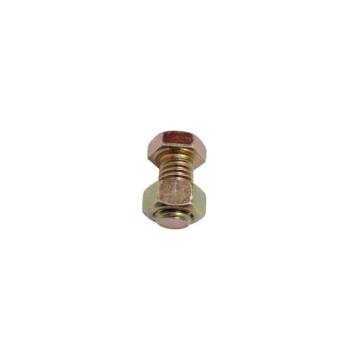 M 8 x 15 MM / TM Baut Mur Hexagon Bolt Nut Flat Head Kuning Biji
