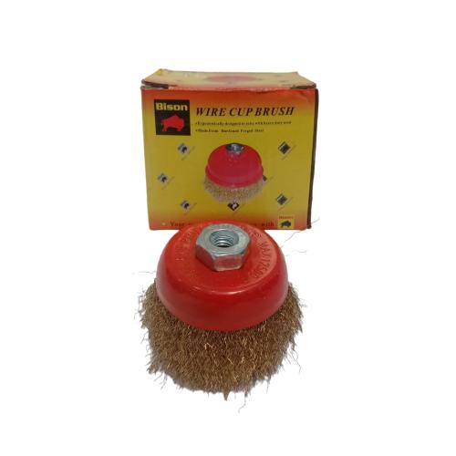 3 IN / BISON Sikat Kawat Bengkok Bahan Pembersih Karat Kerak