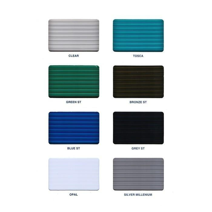 5 MM x 2.1 M x 11.8 M / SOLARLITE Atap Polykarbonat Rongga Tosca Roll