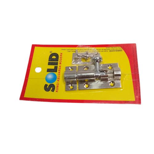 2 IN / SOLID Grendel Kunci Slot Pintu Jendela Stainless