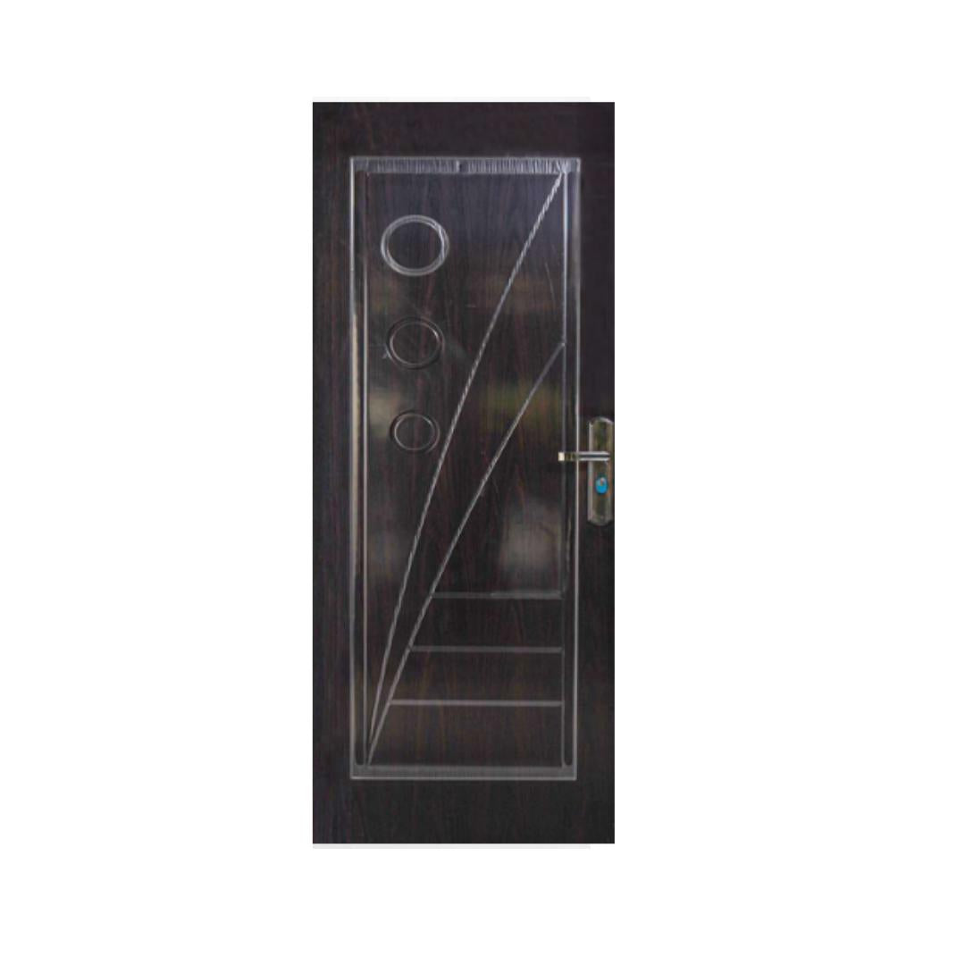 4 CM x 80 CM x 200 CM / FORTRESS METAL 80.03 SINGLE DOOR Pintu Baja Coklat Set