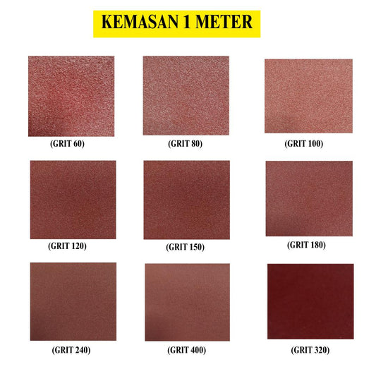 TM Amplas Kertas Gulung Roll Meteran Halus Kasar Meter