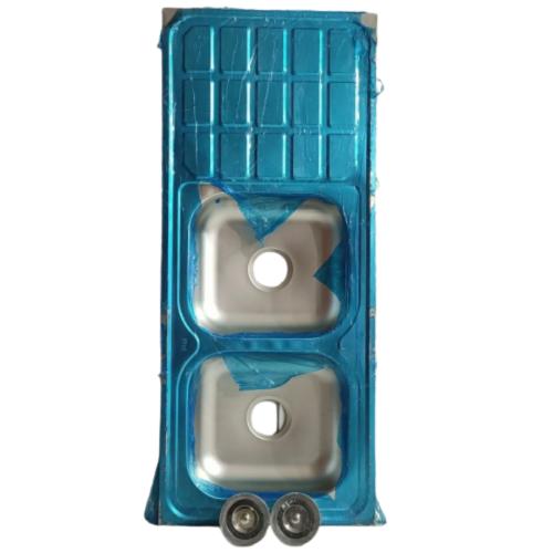 120 CM X 50 CM X 12 CM / FLO Bak Cuci Piring Washbak 2 Lubang + Acc Set