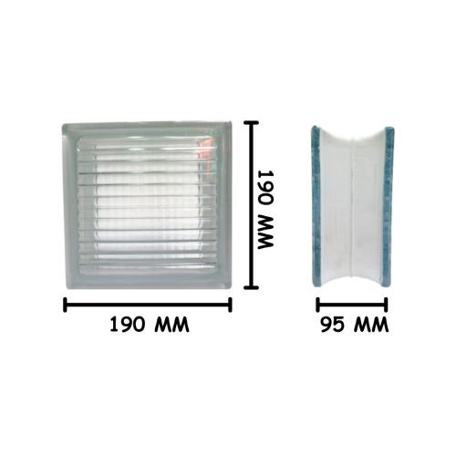 190 MM x 190 MM x 95 MM / MULIA LINIO Glassblock Rooster Blok Kaca Biji