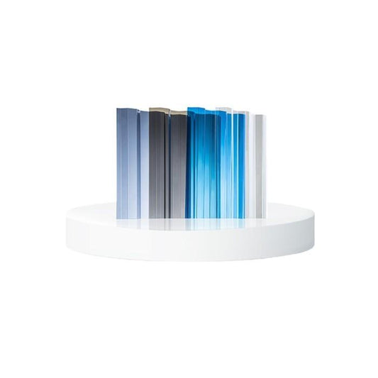 0.8 MM x 840 MM x 3 M / SOLARTUFF GRECA Atap U PVC Gelombang Kecil Blue Lembar