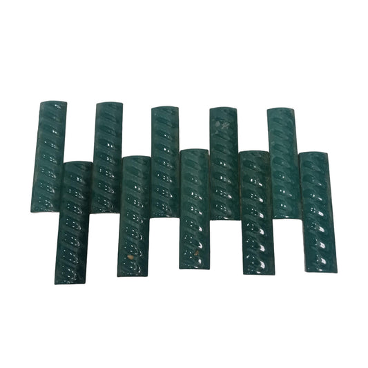 10 CM / COBZ Kuku Macan Bon Bon Lis Keramik Ulir Lurus Hijau Lembar