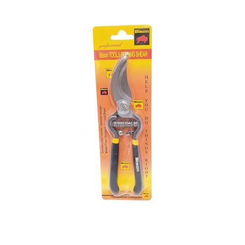 8 IN / BISON Gunting Dahan Bengkok Ranting Tanaman Pruning Shears Gagang Karet