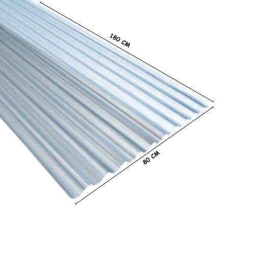 0.6 MM x 80 CM x 180 CM / ECOLITE Seng Gelombang UV Transparan Lembar