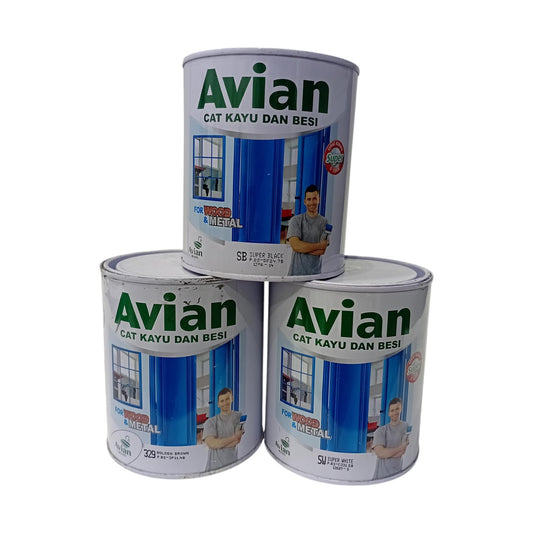 1 KG / AVIAN GLOSSY Cat Kayu Besi Wood Metal Paint Kaleng