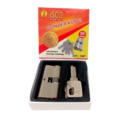 ISCO Silinder Anak Kunci Pintu Cylinder Lock Kecil + 5 Kunci Set