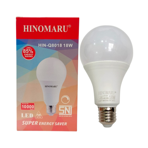 18 WATT / HINOMARU HIN-Q8018 LED Lampu Bohlam Bulb Moto Putih