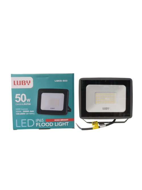 50 WATT / LUBY LBKS-503 Lampu Kap Sorot Tembak Jalan Flood Light Putih