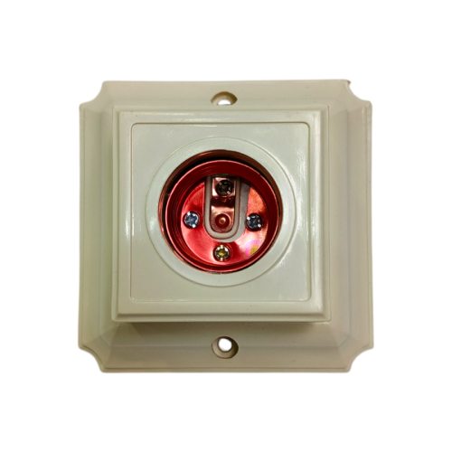 DEXTA DX-504 Fitting Tempat Lampu Plafon Atap Tempel Kotak Kecil Putih