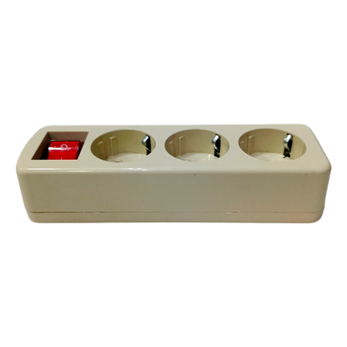 3 LUBANG / DEXTA DX-803 Stop Kontak Terminal Arde Tempel OB Outbow Cream