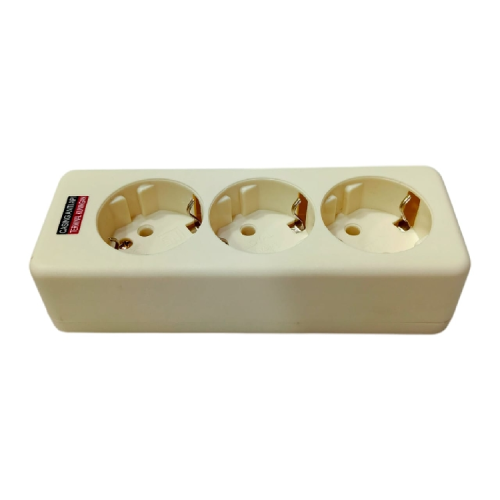 3 LUBANG / LOYAL LY903 Stop Kontak Terminal Arde Tempel OB Outbow Cream