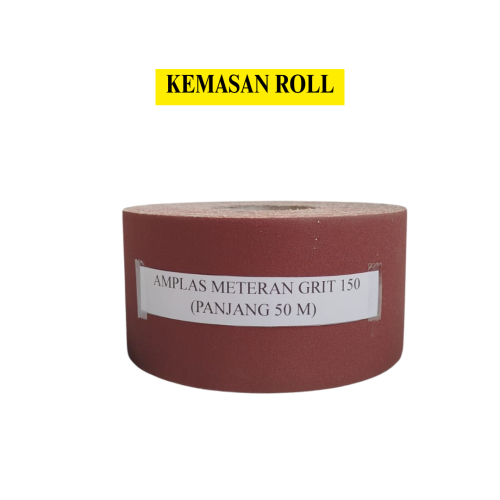 GRIT 150 x 50 M / TM Amplas Kertas Gulung Roll Meteran Halus Kasar Roll