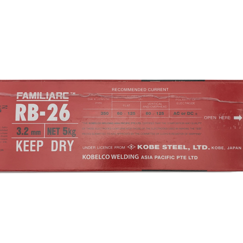 3.2 MM x 5 KG / KOBE STEEL RB-26 Kawat Las Konstruksi Baja Lunak Welding Electrodes KG