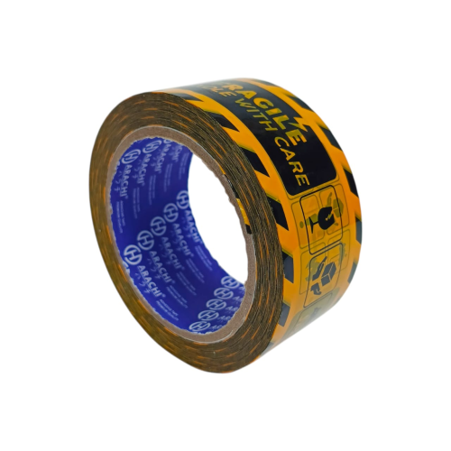 45 MM x 90 M / HARACHI Lakban Fragile Unboxing Kuning Roll