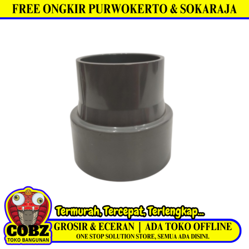 2 1/2 IN x 1 1/2 IN / RUCIKA D-IN Increaser Verlop Sok Flock Fitting Pipa PVC