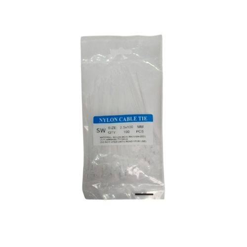 2.5 MM x 100 MM / SW Kabel Cable Ties Tali Ripet 10 CM Putih Pack