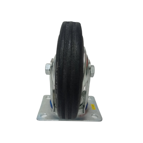6 IN / TRIPLE-S Roda Hidup Trolly Gepeng Plat 152.4 MM Karet Hitam