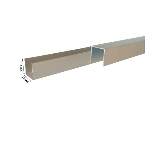 12 MM / TM List Profil U Sambungan Polykarbonat Aluminium Batang