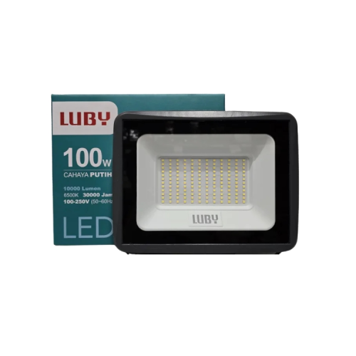 100 WATT / LUBY Lampu Kap Sorot Tembak Jalan Flood Light Putih