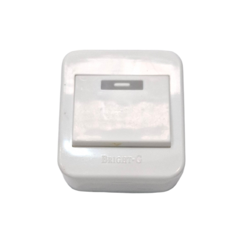 BRIGHT-G PREMIUM Saklar Tunggal Single Engkel 1 Gang Tempel OB Outbow Putih