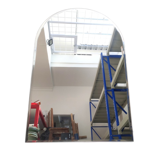 40CM X 60CM / GRAGE Cermin Wastafel Kaca Kamar Mandi 1/2 Bulat Set
