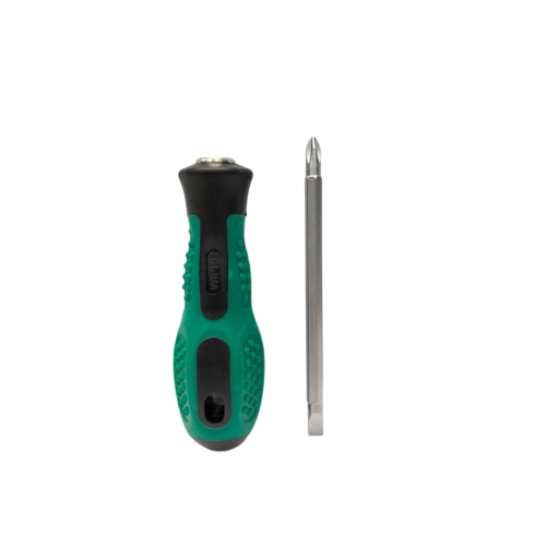 4 IN / WIPRO Obeng Screwdriver Two Way Bolak Balik Plus Minus 2 In 1 Gagang Bahan