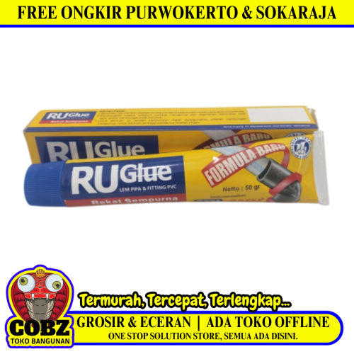 40 GR / RUGLUE Lem Pipa Paralon Fitting Plastik PVC Dus