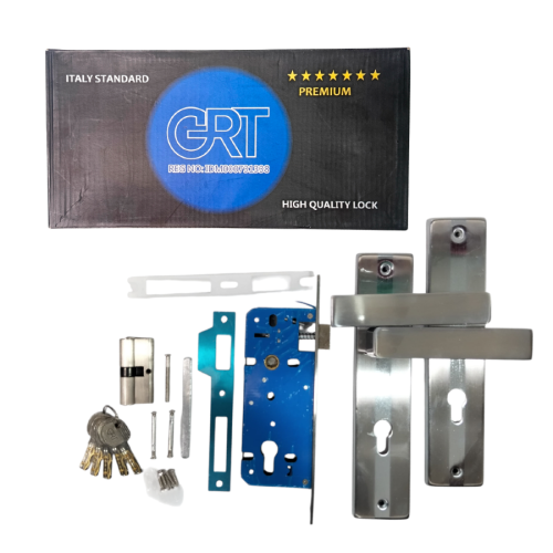 GRT L666 SN / CP Handle Door Lock Tarikan Handle Kunci Pintu Besar Set