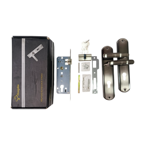 HONGSHU MI NI-L SN/BN Handle Door Lock Tarikan Handle Kunci Pintu Besar Set