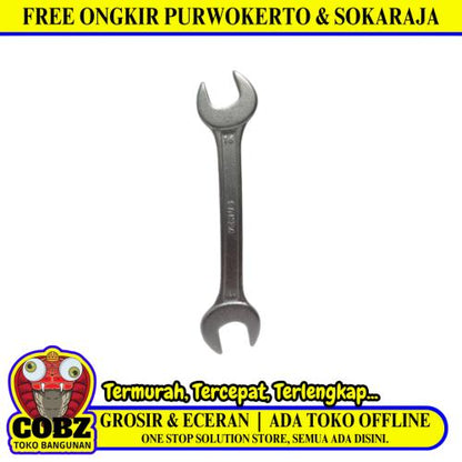 16 MM x 17 MM / TM  Kunci Pas 2 Sisi Bolak Balik Open End Wrench