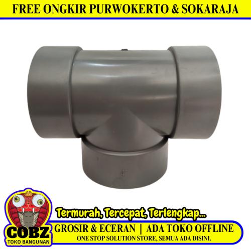 4 IN / TM D Tee Sambungan Fitting Pipa PVC