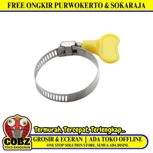 2 1/2 IN / TM Kuping PVC Klem Selang Air Gas LPG Regulator Hose Clamp Stainless