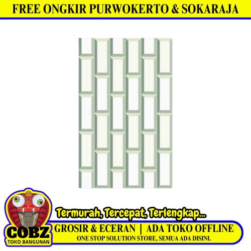 25 CM x 40 CM / UNO ZURICH Keramik Dinding Kamar Mandi Glossy Green Dus