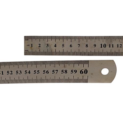 60 CM / NM Penggaris Mistar Alat Ukur Panjang Ruler Plat Besi