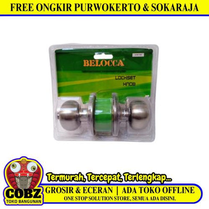 BELLOCA 5791 SS Kunci Handle Pintu Bulat Kamar Mandi Stainless Chrome Set