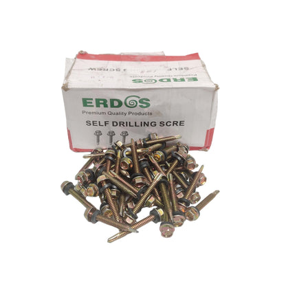 #12 x 40 MM / ERDOS Roofing Baut Sekrup Atap Baja Ringan Kuning Dus