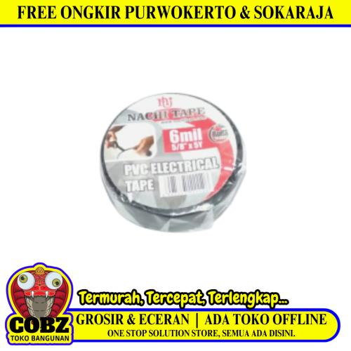 5/8 IN / NACHI Isolasi Kabel Listrik Tahan Panas Electrical Tape Hitam