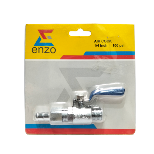 1/4 IN / ENZO Stop Kran Angin Mesin Kompresor Kuningan