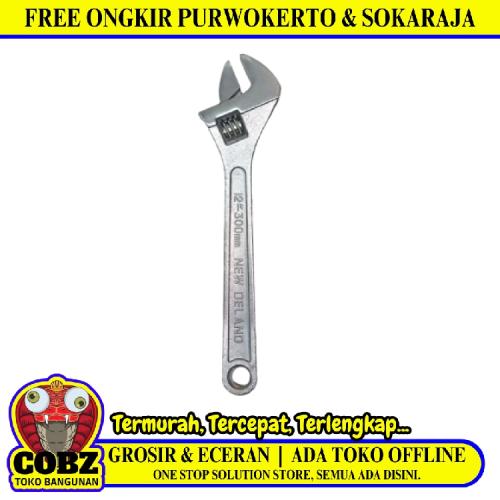 12 IN / NEW DELAND Kunci Inggris Bago Multifungsi Adjustable Wrench