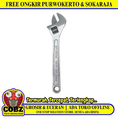 12 IN / NEW DELAND Kunci Inggris Bago Multifungsi Adjustable Wrench