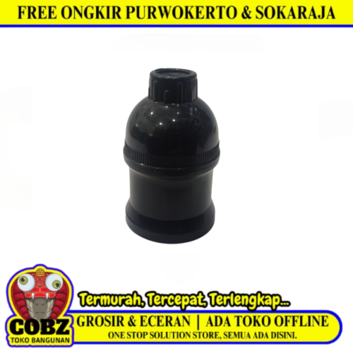 COBZ Fitting Lampu Gantung Taman Outdoor Jalan Hitam