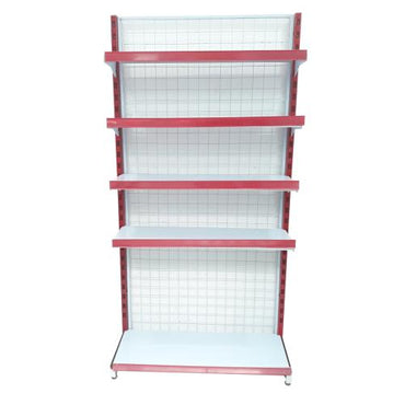 SB 35 CM x L 90 CM x 180 CM / TM DS Rak Minimarket Gondola Single Starting Merah Putih Set