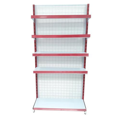 SB 35 CM x L 90 CM x 180 CM / TM DS Rak Minimarket Gondola Single Starting Merah Putih Set
