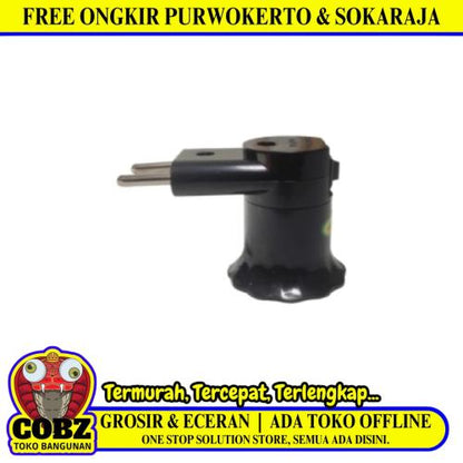 MATSUI Fitting Lampu Saklar Steker Jek Colok Dinding Tidur Hitam