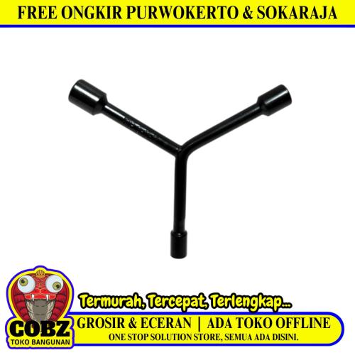 8 MM x 10 MM x 12 MM / NM Kunci Sok Shock Socket Y Wrench 3 Cabang
