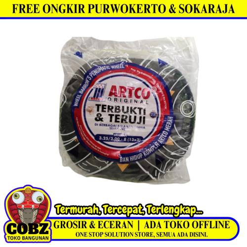 8 IN / ARTCO Roda Ban Hidup Gerobak Angkong Sorong Pasir Cor Set